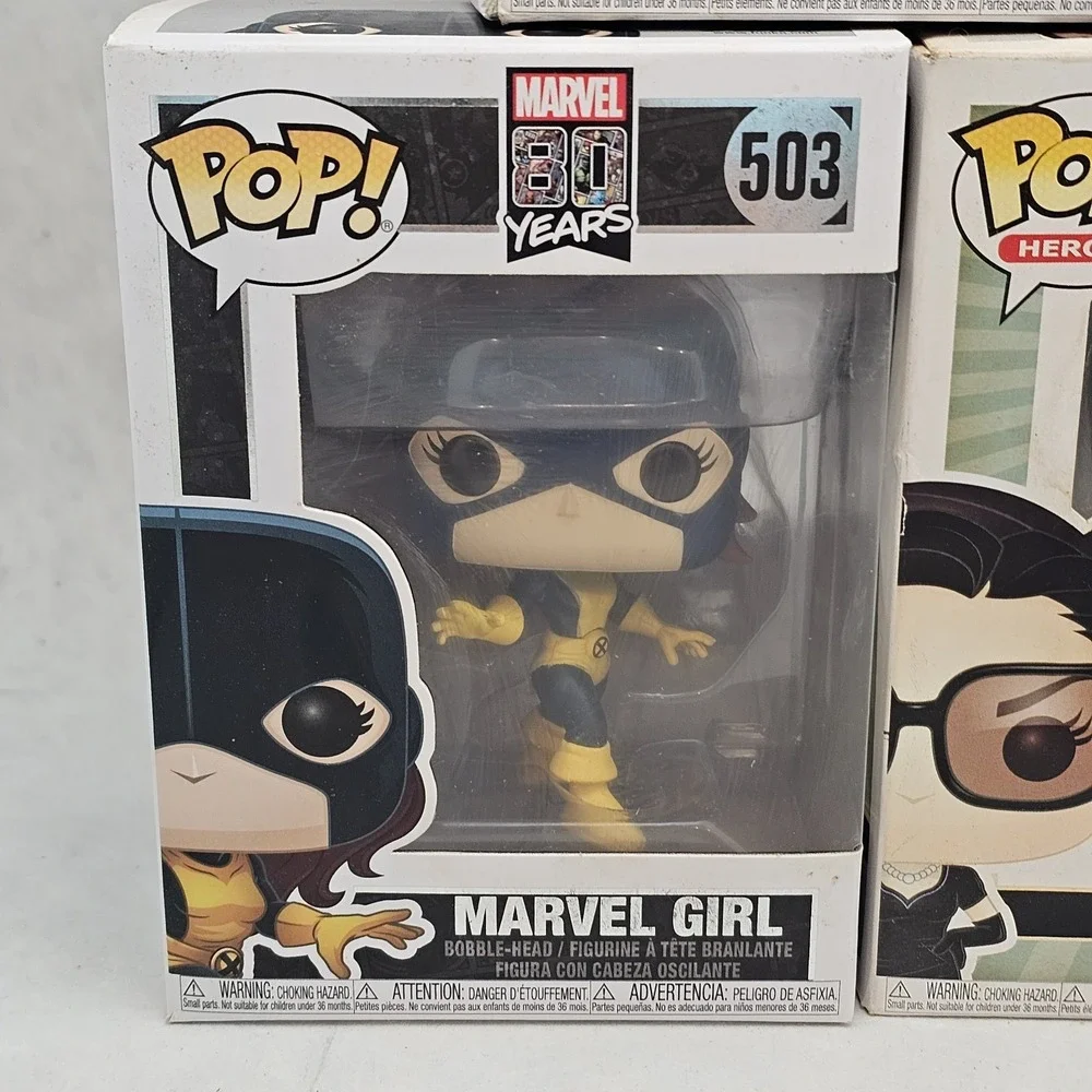 Lot of 5 OOB Funko Pop Marvel & DC Cyborg Angel Marvel Girl Catwoman Killmonger